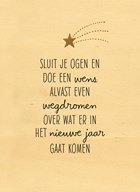 nieuwjaar sluit je ogen en wens